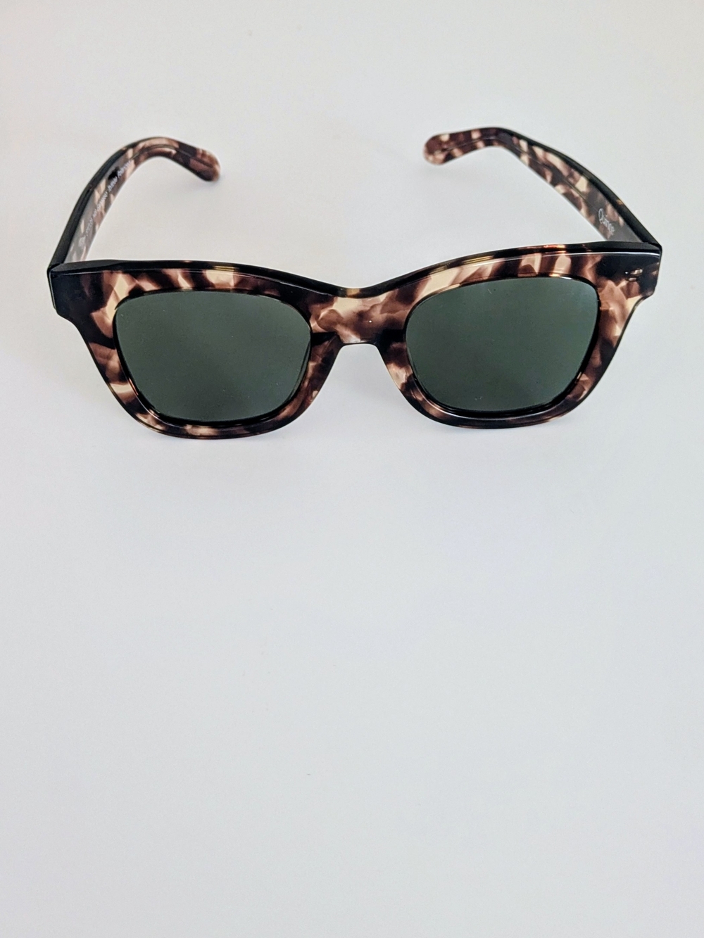 Quince Tortoiseshell Square Frame Sunglasses with Green Lenses